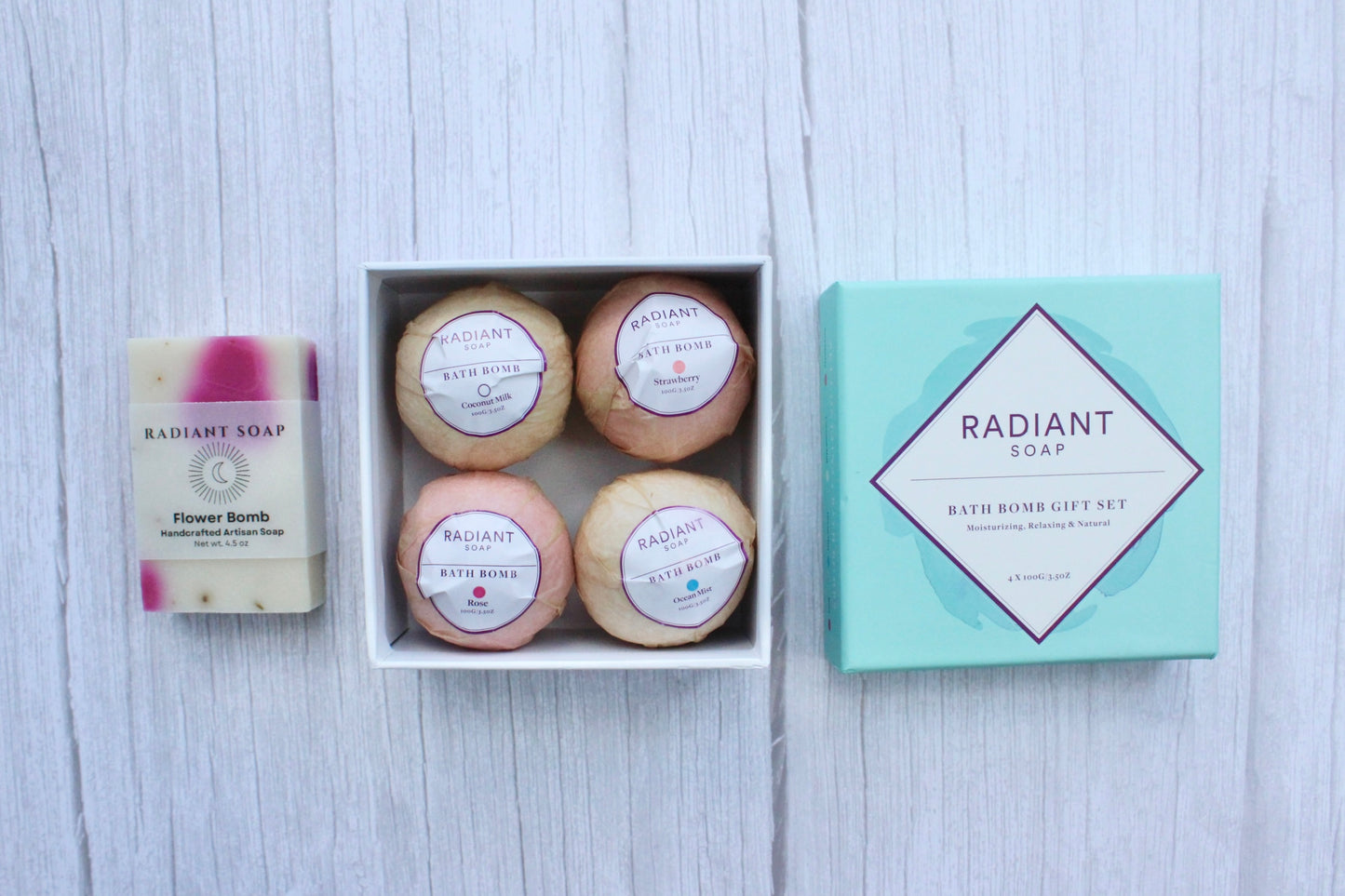 Flower Bomb Soap and Bath Fizzies Gift Set