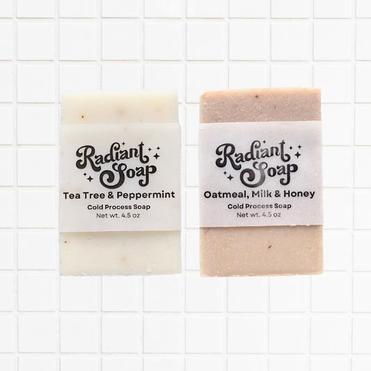 Classic Soap Duo Set: Oatmeal Milk & Honey and Tea Tree & Peppermint
