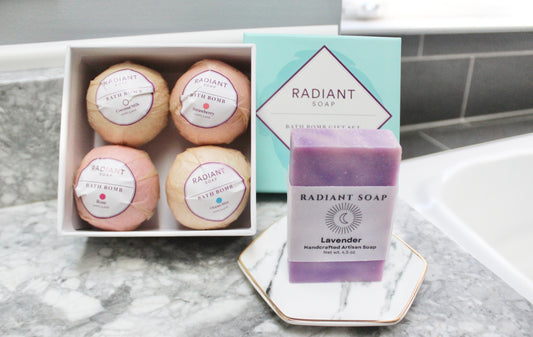 Lavender Soap and Bath Bomb Gift Set